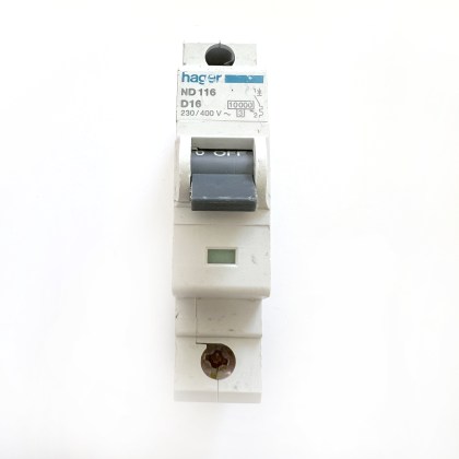 Hager ND116 D16 16A 16 Amp MCB Circuit Breaker Type D